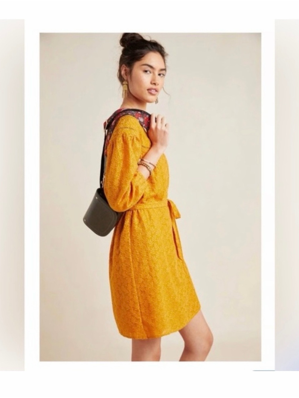 Anthropologie Daniel Rainn NWT Treva Embroidered Tunic Dress M Boho Cottagecore